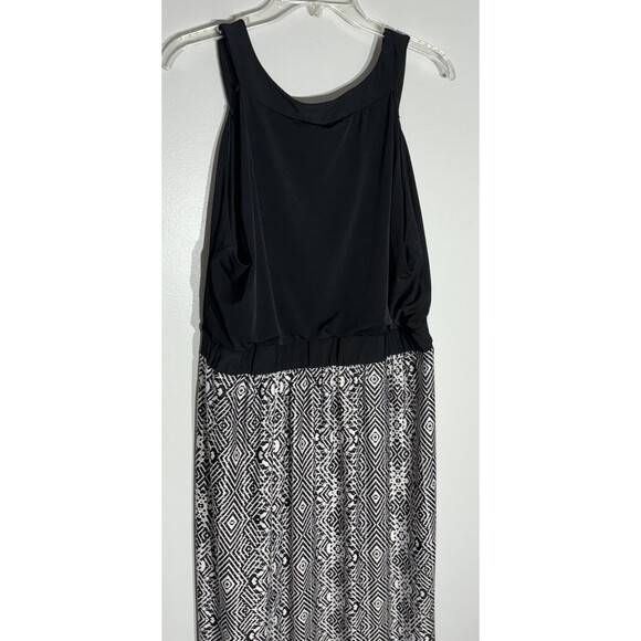 NY Collection Maxi Dress 1X Plus Geometric Embellished Artsy Travel Modest New - Picture 6 of 15